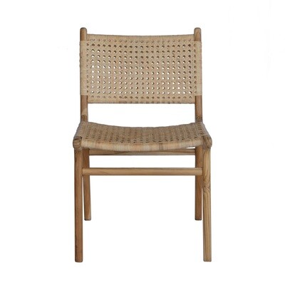 Teak and Rattan Dining Chair 1