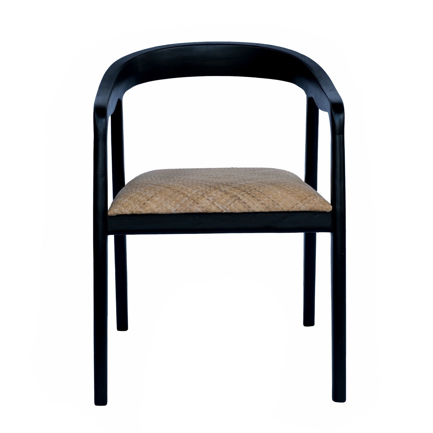 Teak and Rattan Dining Chair