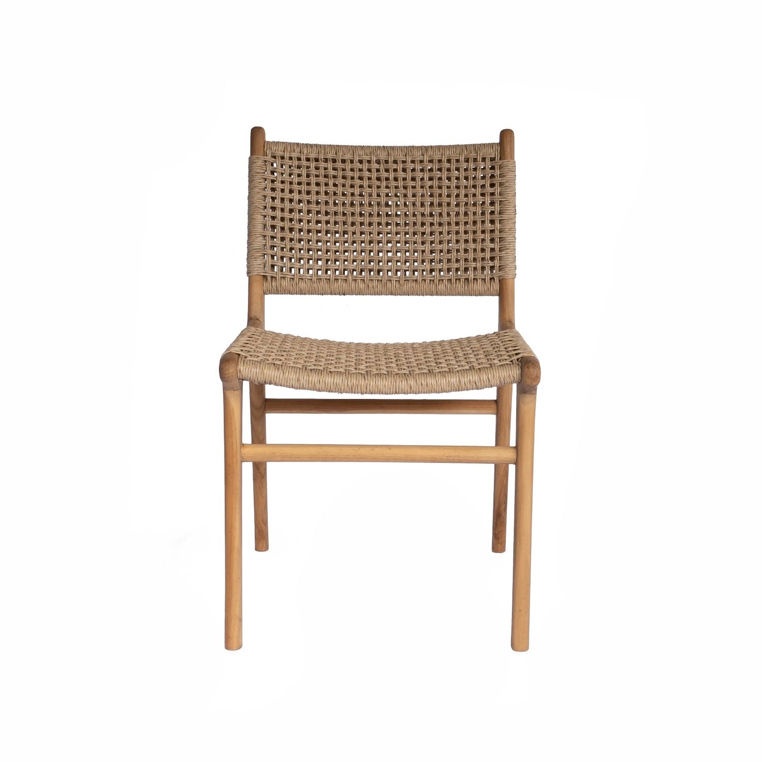 Teak and Viro Rope Dining Chair 2