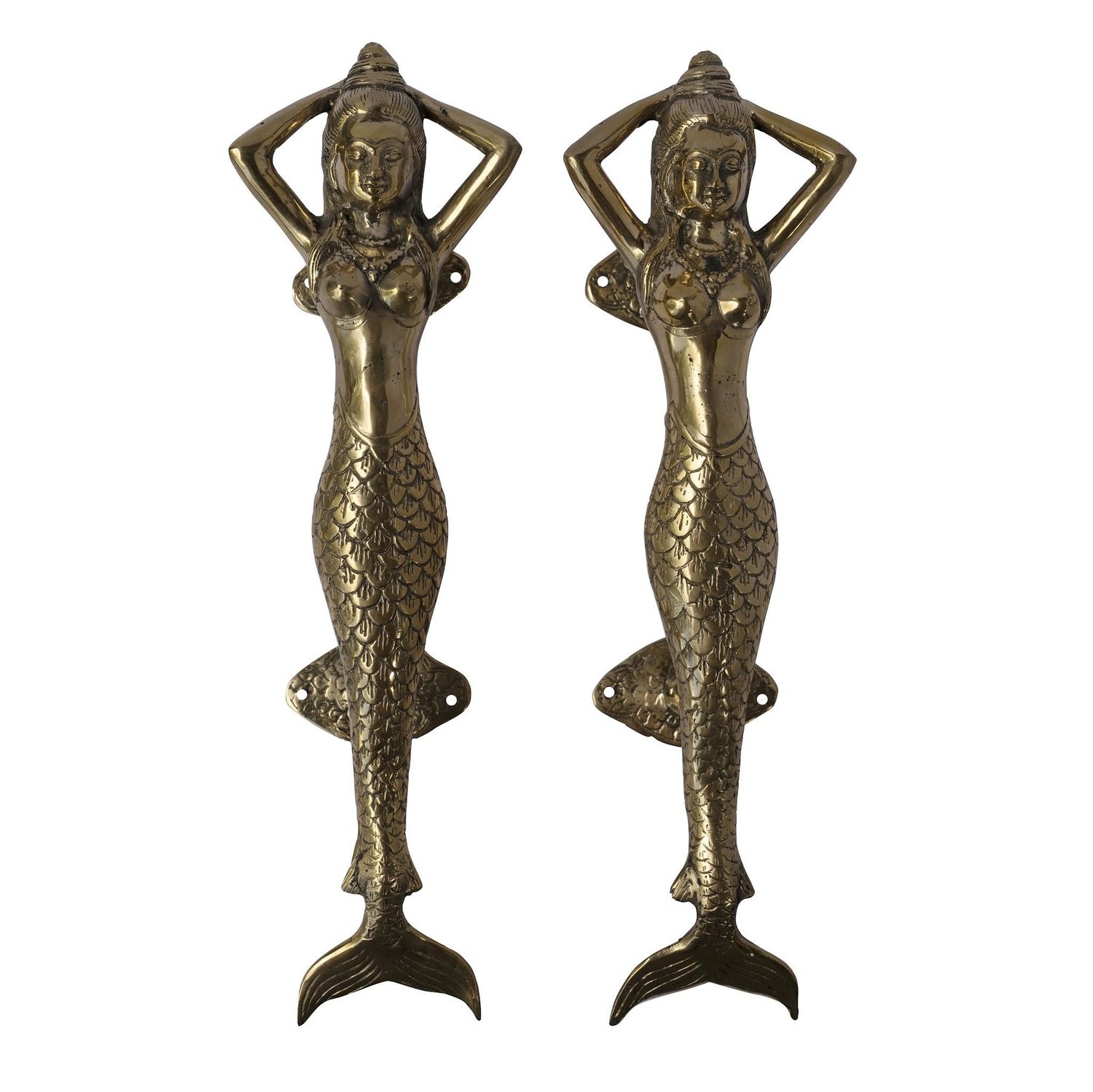 Door Handle 1 (mermaid hands on head)