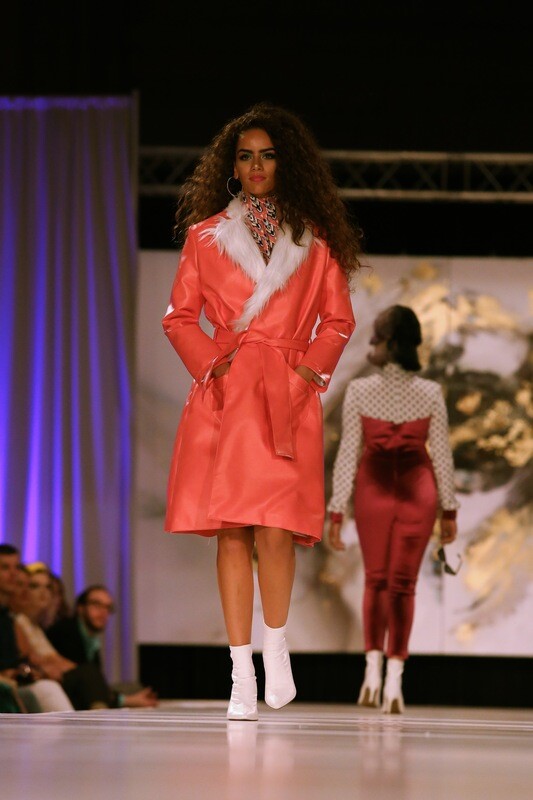Vinyl &amp; Fur Trench Coat