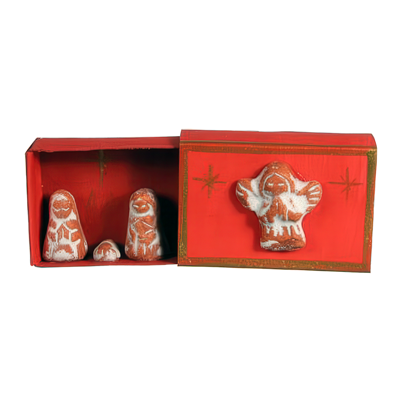 Matchbox with Clay Nativity Peru
