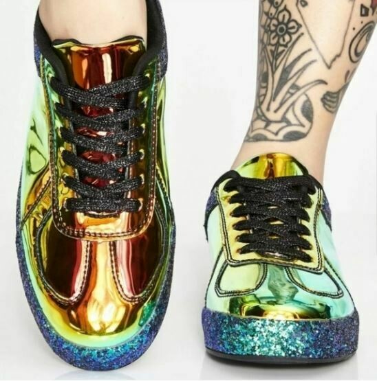 Luminous Hologram Glitter Kicks Sneakers Brand