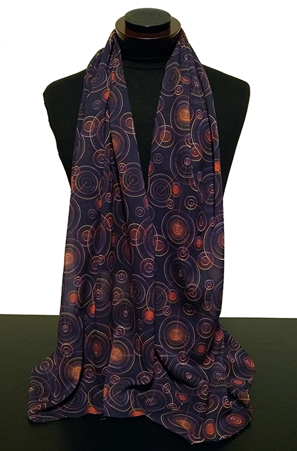 Galactic City Glitter scarf