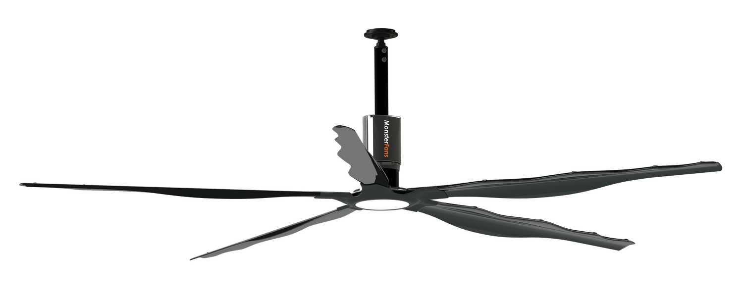 MonsterFans Style Series 7FT-10ft Fan Kit – 230V 1ph, 230v 3ph, 460v 3ph w/ VFD & Mounting