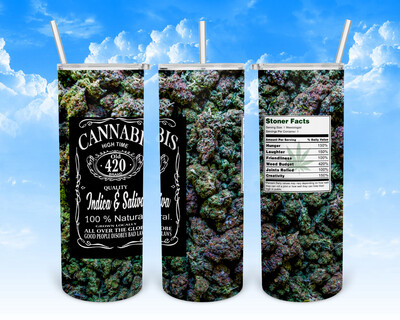 "Cannabis Sublimation Tumbler: Customized Bliss in Every Sip!"
