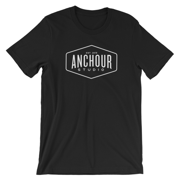 White Logo Short-Sleeve Unisex T-Shirt