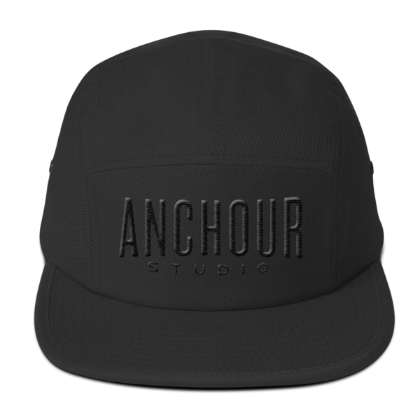 Black on Black Five Panel Cap