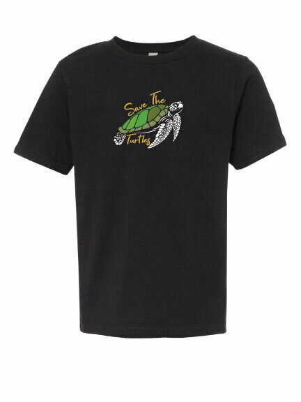 Save the Turtles - Youth - T-Shirt, Color: Black