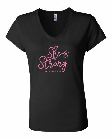 She is Strong - V-Neck - T-Shirt