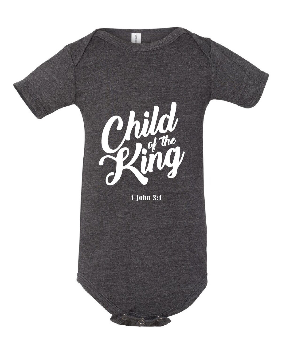 Child of The King - The Well -Onesie, Color: Dark Grey Heather