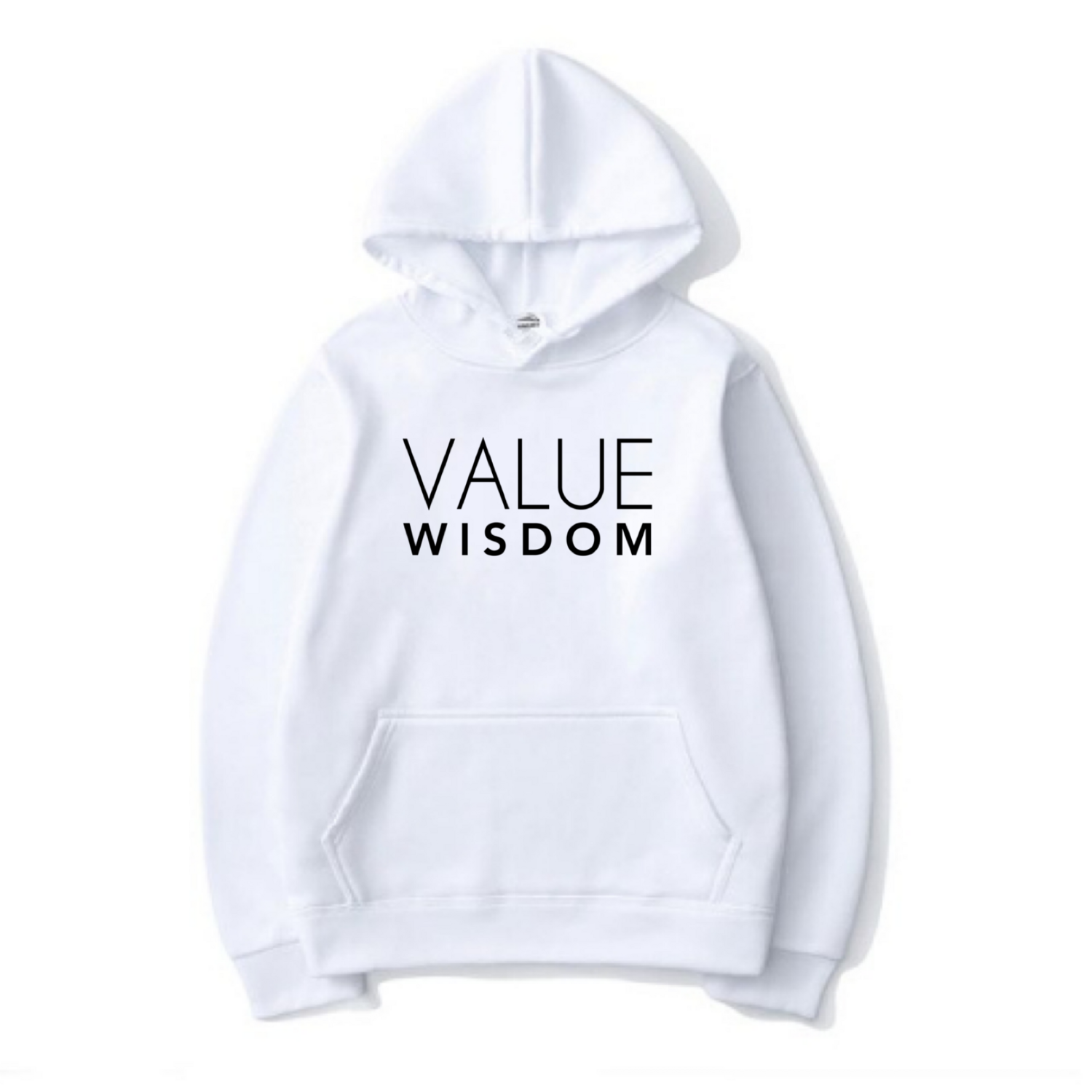 Value Wisdom - The Well - Adult - Unisex - Hoodie, Color: White/Black