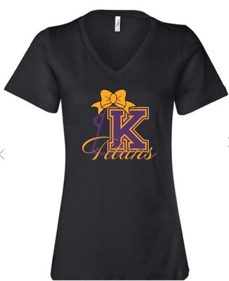 Kennedy High School -Titans Printed- V-Neck Relaxed Fit-T-Shirt