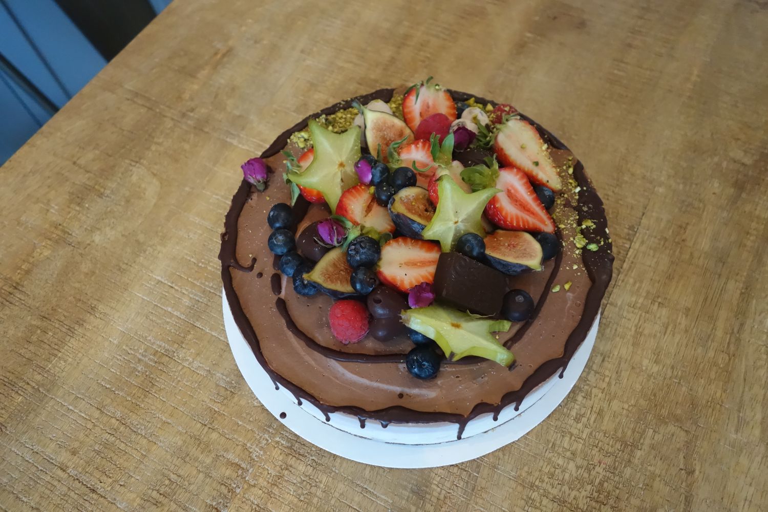 Strawberry Banana Chocolate Cake