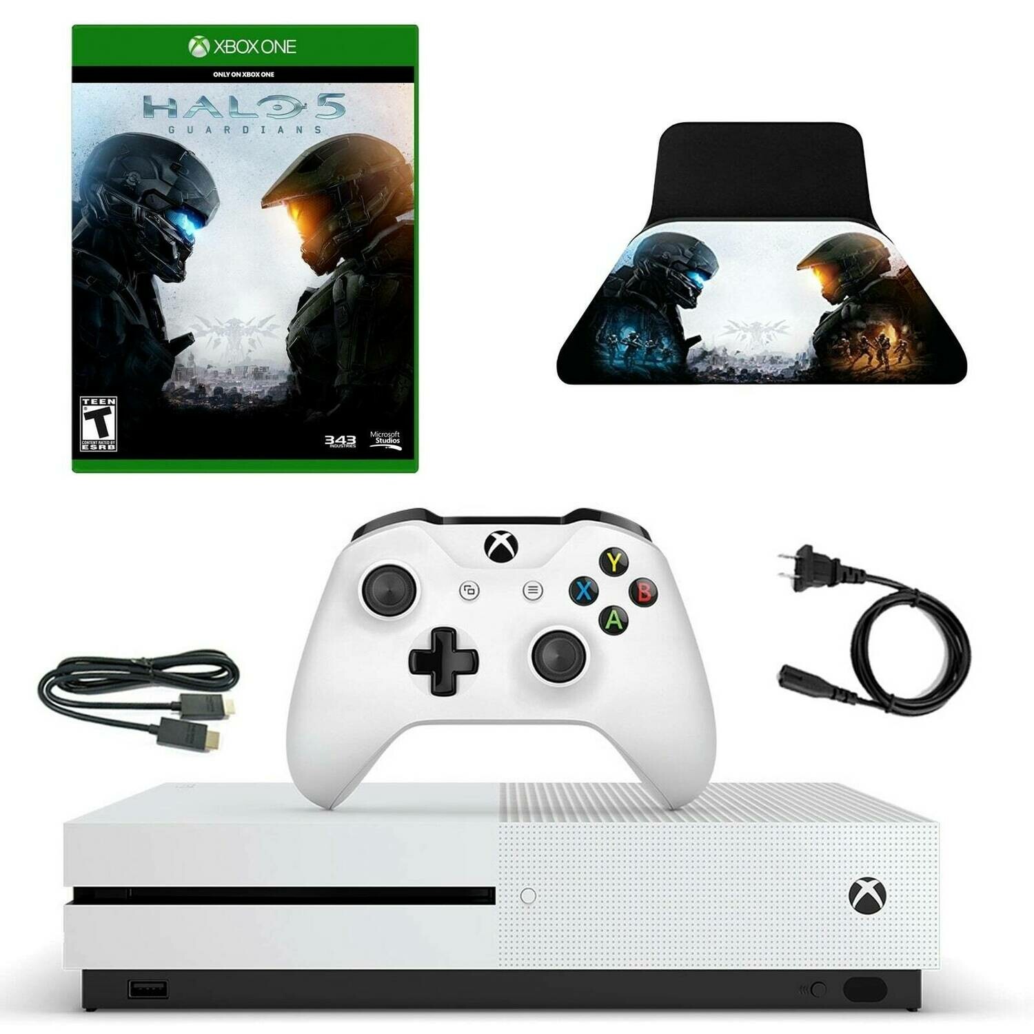 XBox One S 500GB Console with Halo 5 and Accessories