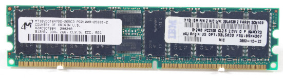 33L5038 | 09N4307 IBM PC2100  512MB Memory