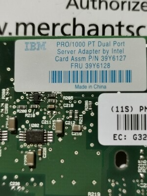 IBM Intel PRO/1000 PT Dual Port PCI-e Server Adapter | 39Y6128 | 39Y6127 | D56146-003