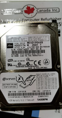 IBM 40GB 5400RPM Hard Drive | 33P3418 | 33P3419