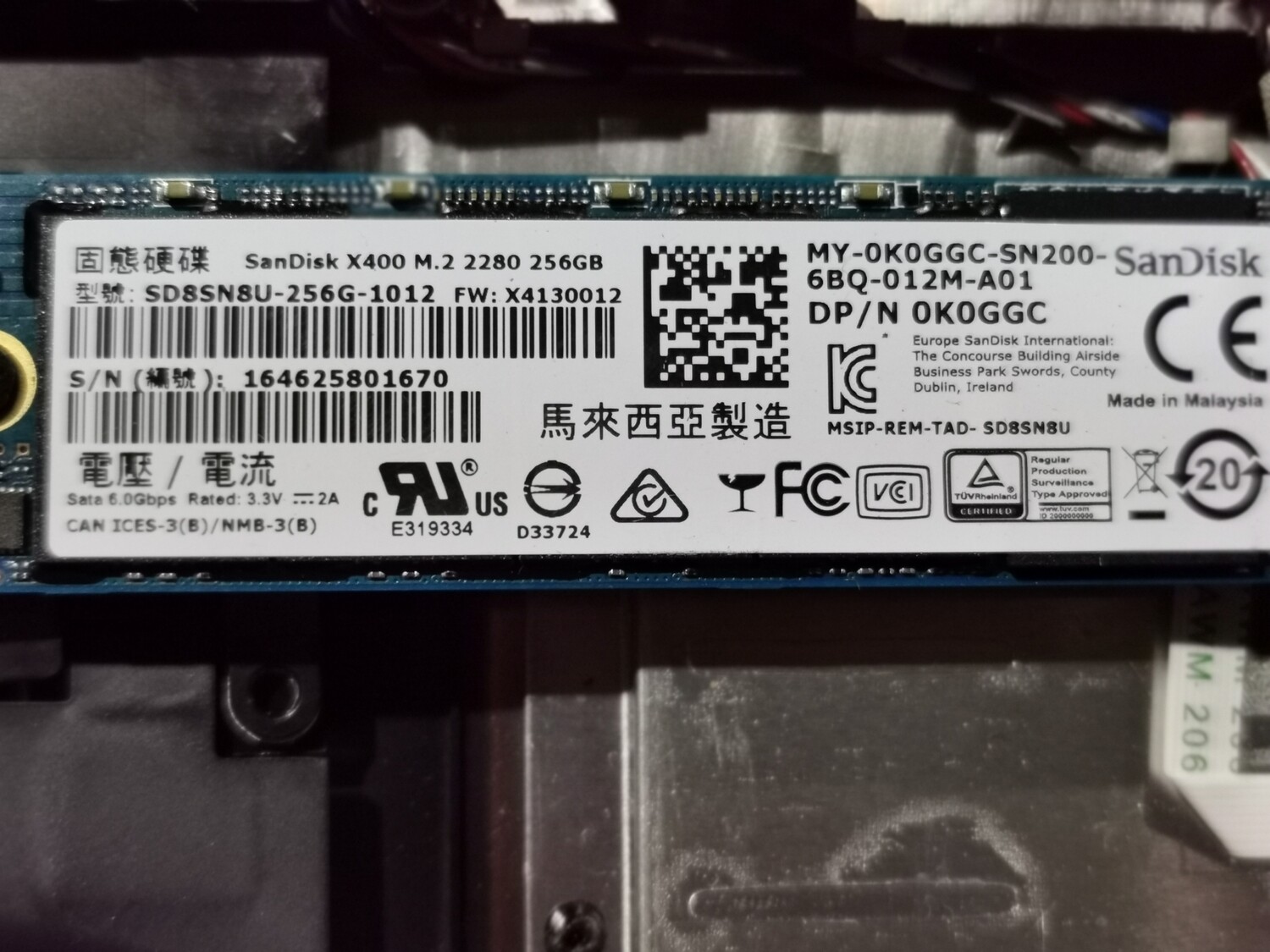 Dell 256GB SSD M.2 2280 | 0K0GGC | K0GGC