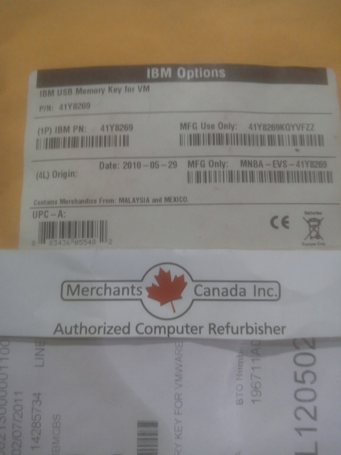 41Y8269 |  IBM USB Memory Key for VMware