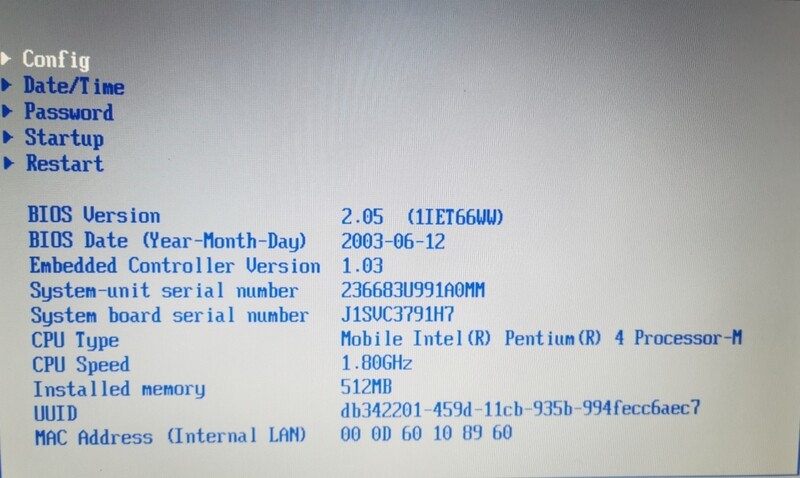 IBM ThinkPad T30 | 2366-86U | 236686U