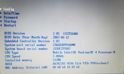 IBM ThinkPad T30 | 2366-86U | 236686U