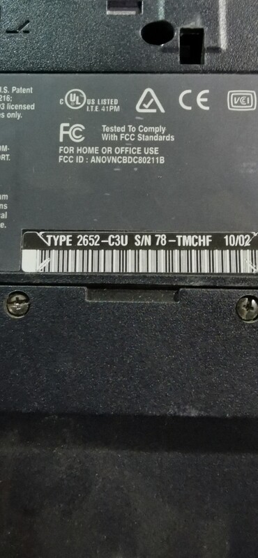 Vintage IBM ThinkPad A31 P4 1.6 GHz | 512MB | 30GB | 15" | ATI Mobility Radeon 7500 | Modem | Ethernet | Serial Port | Parallel Port | 2652-C3U | 2652C3U