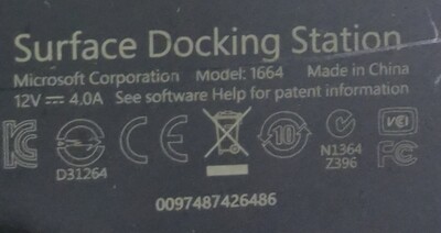 Microsoft Surface Pro 4, 5, 6 Docking Station | Model 1664