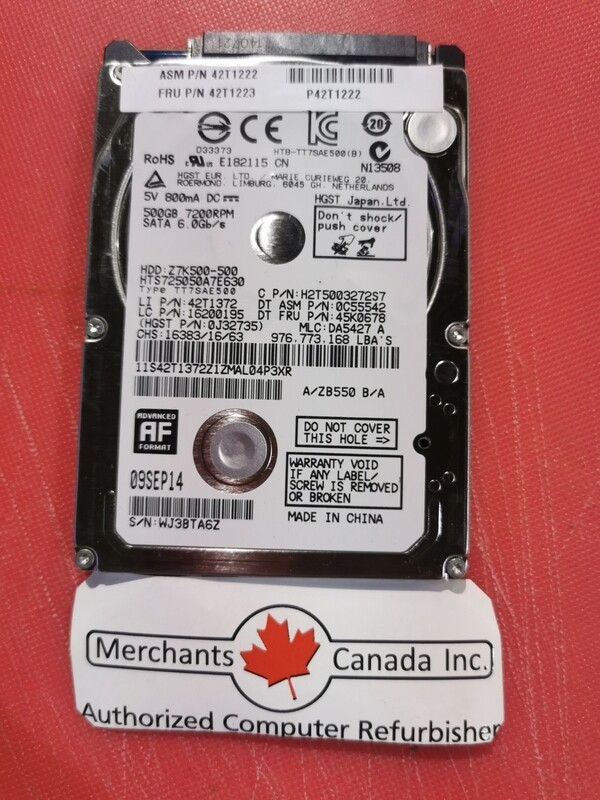 Lenovo 500GB 2.5&quot; Hard Drive | 42T1223 | 42T1222 | 42T1372