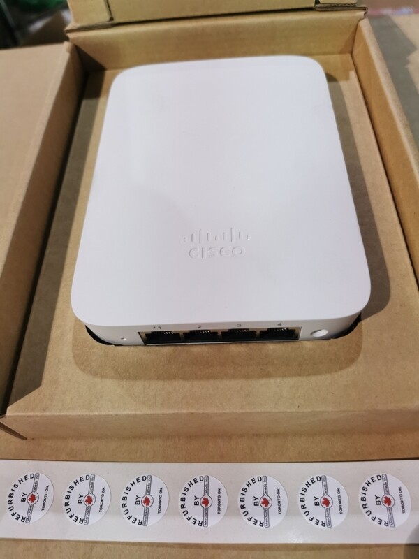 Cisco Meraki MR30H Wall-Plate Wi-Fi Access Point – 802.11ac Wave 2, 4-Port Gigabit Switch – MR30H-HW – New, Unlicensed