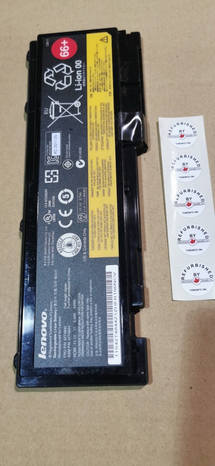 Original Lenovo Battery for ThinkPad T420S, T430S | 42T4845 | 42T4844