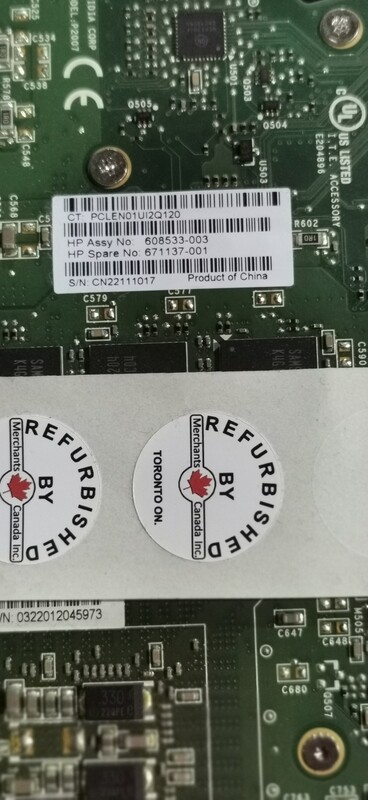 HP NVIDIA Quadro 4000 2GB GDDR5 PCIe Graphics Card – 608533-003 / 671137-001