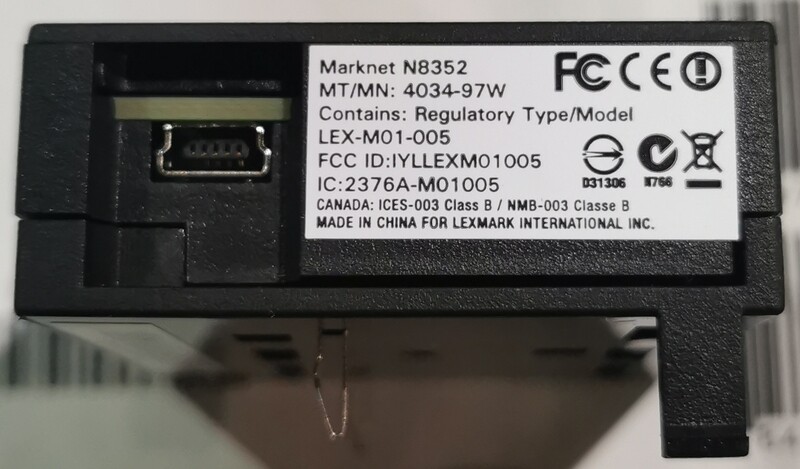 Marknet 8352 | 4034-97W | 27X0237 | 0W72N9 | W72N9 | LEX-M01-005 | Wireless Network Adapter | Cx310, Cx410, Cx510, Xc2130, Xc2132 | B2360dn, B3460dn, S2830dn