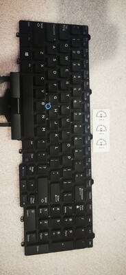 0383D7 | 383D7 | Genuine Dell Laptop Keyboard for Latitude E5550, Latitude E5570, Latitude E5580, Precision 3510, Precision 7510, Precision 7710
