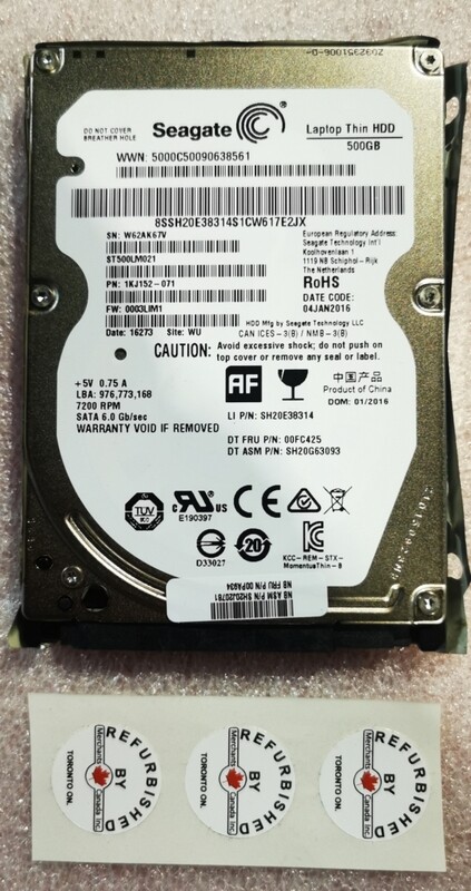 Lenovo 500GB 72000RPM 2.5&quot; 7mm SATA Hard Drive | 00FC425 | SH20G63093 | SH20E38314