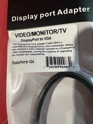 Display Port to VGA Adapter