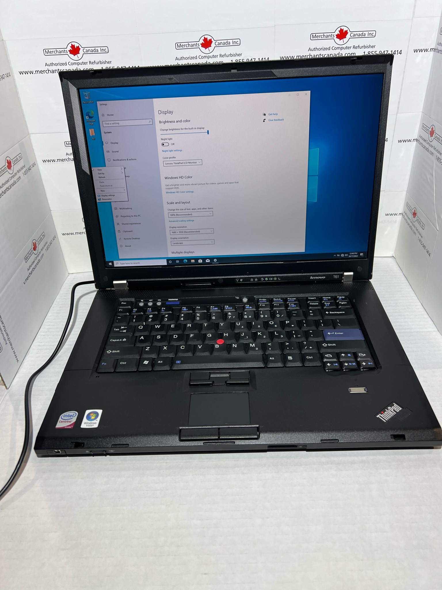 Lenovo ThinkPad T60P Core Duo 2.16GHz Laptop | 2007-CQ8