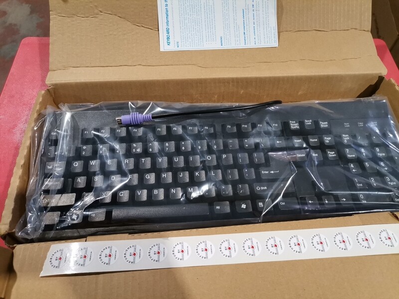 New Original Chicony Black PS/2 English Mechanical Click Keyboard | KB-2961 | 3862A182