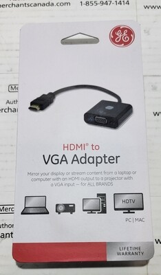 GE HDMI to VGA Adapter, Full HD 1080P 4K Ultra HD (NEW)