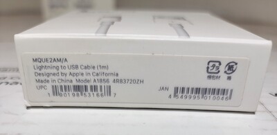 A1856 | MQUE2AM/A | New Genuine Apple 1M Lightning Cable