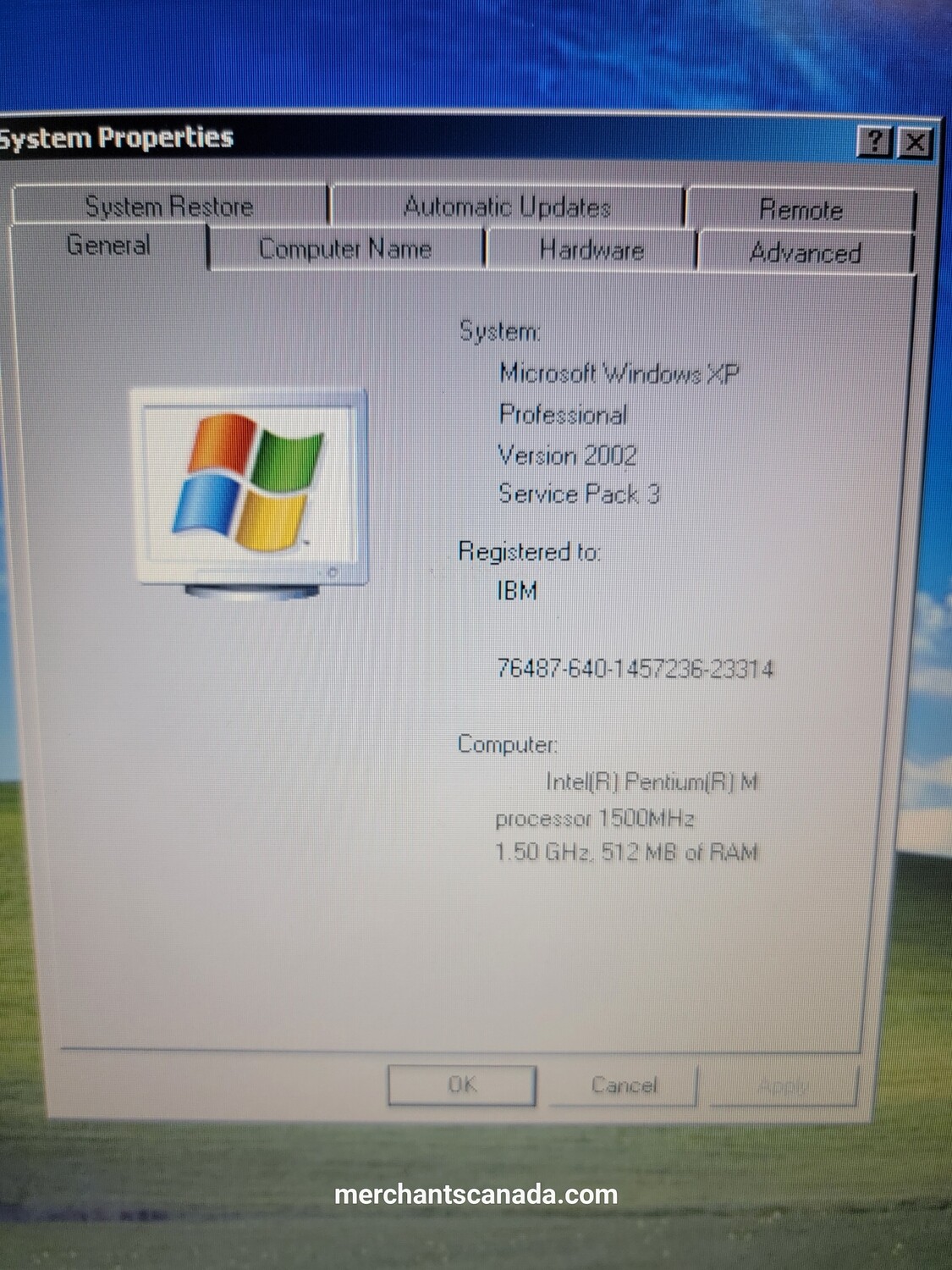 IBM ThinkPad T40 Pentium M 1.5 GHz | 512MB | 40GB | DVD+ | 14" Windows XP Loaded with License | 2373-7CU