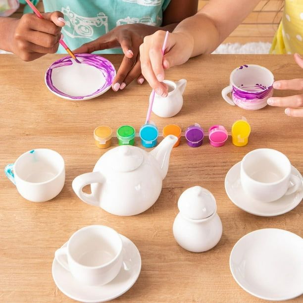 Just My Style Paint Your Own Rainbow Tea Set – Horizon Group USA – New