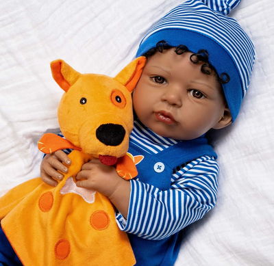 Paradise Galleries Realistic Toddler Boy Doll - Puppy Pal, 7-Piece Reborn Set with Magnetic Pacifier