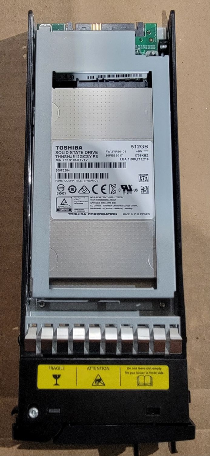 PURE STORAGE 83-0137-00 TOSHIBA THNSNJ512GCSY PS 512GB 6Gbps SATA 2.5&quot; SSD Drive with Caddy | 1023242-01 | New