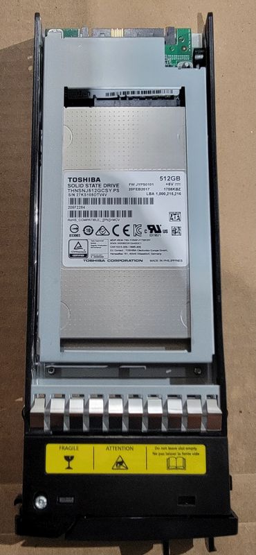 PURE STORAGE 83-0137-00 TOSHIBA THNSNJ512GCSY PS 512GB 6Gbps SATA 2.5&quot; SSD Drive with Caddy | 1023242-01 | New
