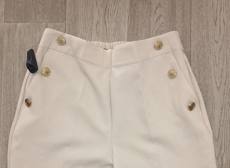 ZARA Pants with Golden Buttons | New