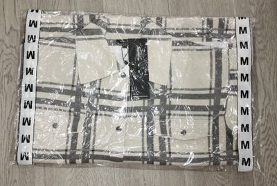Massimo Dutti Front Button Full Sleeves Plaid Cardigan | New