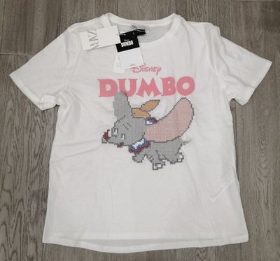 ZARA Embroidered Disney Dumbo T-Shirt | New