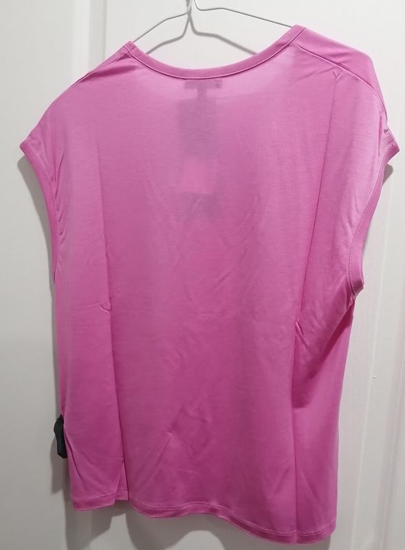 Massimo Dutti Women's T-Shirt – Pink – 100% Lyocell – New