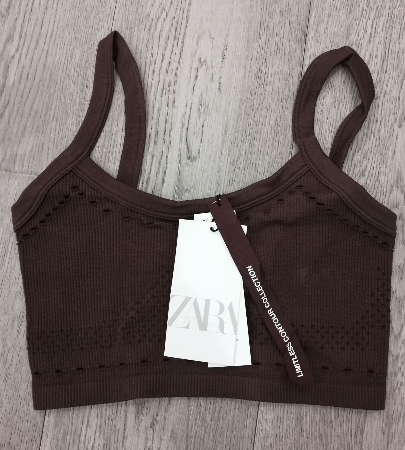 ZARA Cut-work Crop Top | New